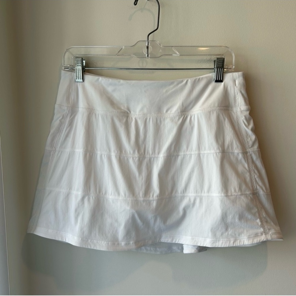 lululemon pace rival skirt regular 8 running yoga tennis EUC athleasure white​​ - Picture 5 of 10